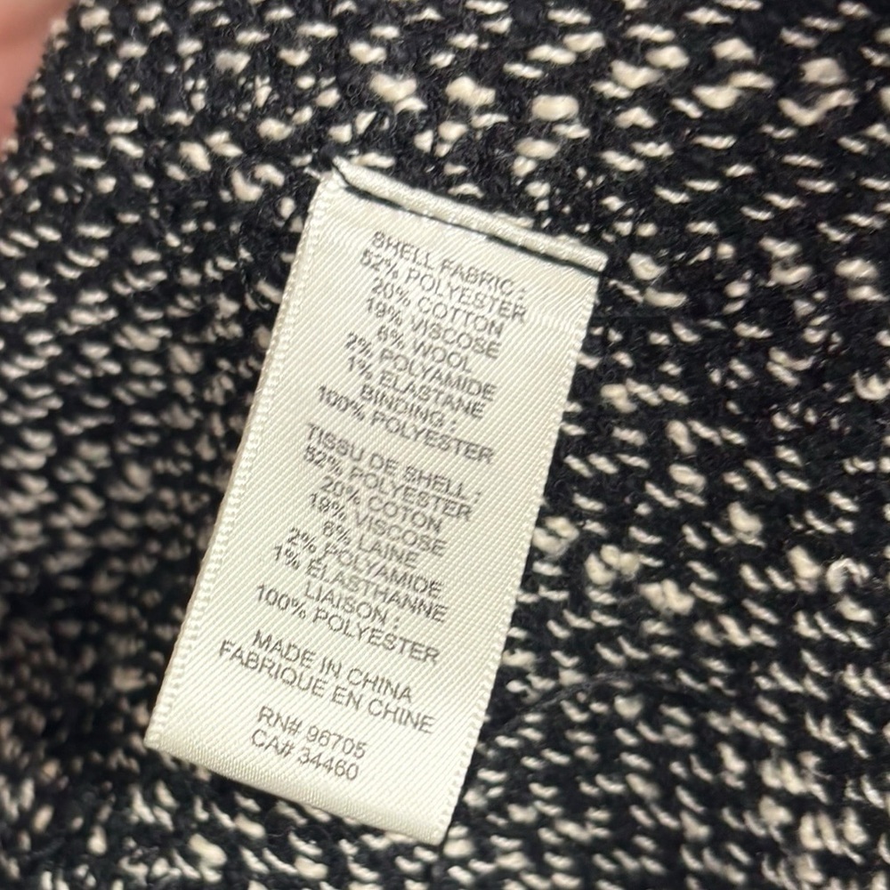 Rebecca Taylor Academia Business Structured Tweed Distressed Raw Hem Blazer 8 - Picture 13 of 15